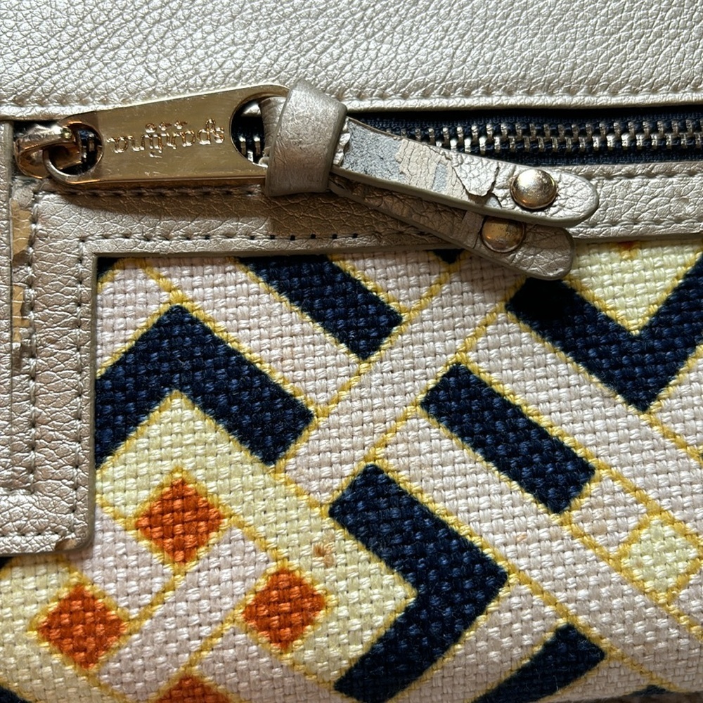 Spartina 449 leather and linen wristlet - Picture 9 of 10